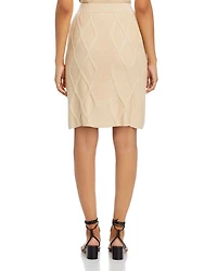 Textural Knit A Line Pull On Skirt
