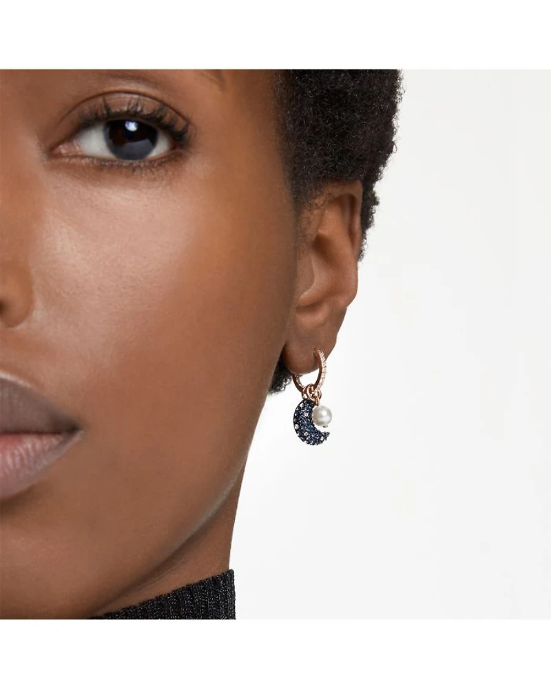 Sublima Pavé Crescent Drop Earrings