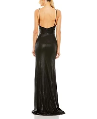 Metallic Column Gown