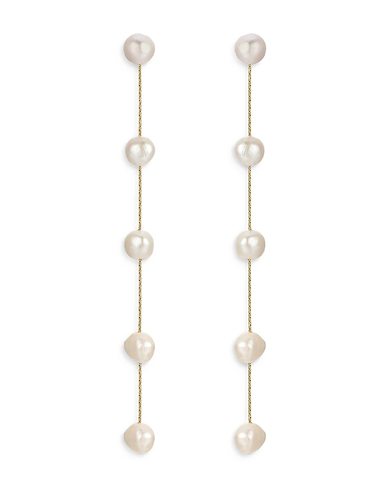 Ettika Cultured Freshwater Pearl Delicate Drop Earrings