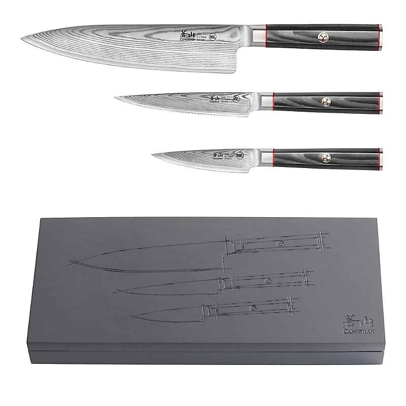 Cangshan Yari Series 3 Piece Starter Set with Ash Box