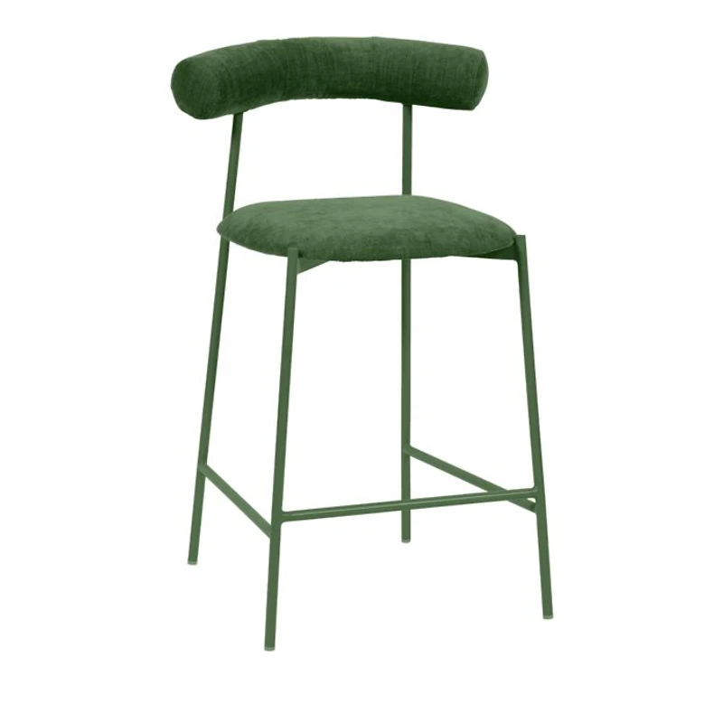Liliana Performance Velvet Counter Stool Mauve