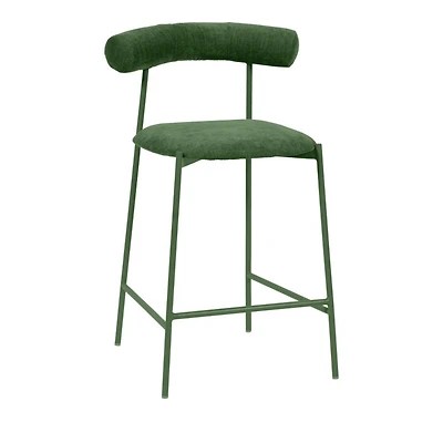 Liliana Performance Velvet Counter Stool Mauve