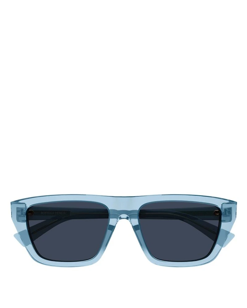 Bold Triangle Stud Squared Sunglasses, 54mm