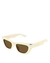 McQueen Punk Rivet Cat Eye Sunglasses, 53mm