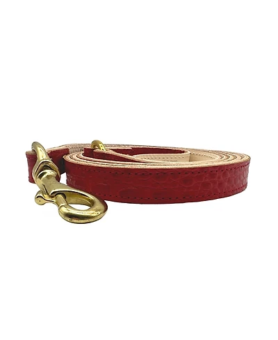 Bonne et Filou Medium 6' Croc Leather Dog Leash