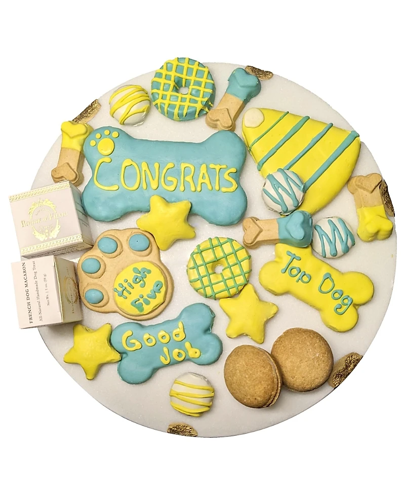 Bonne et Filou Congrats Themed Dog Treats Gift Box