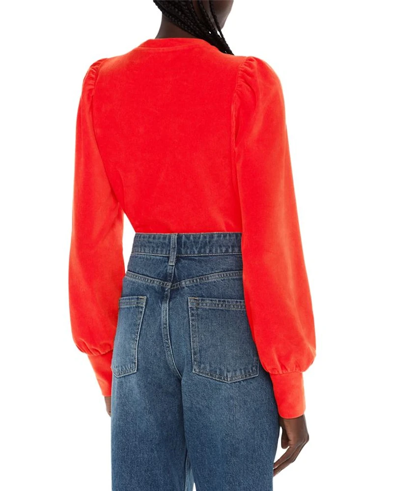 Puff Sleeve Cord Top