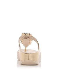 Women's Fino Embellished Wedge Thong Sandals