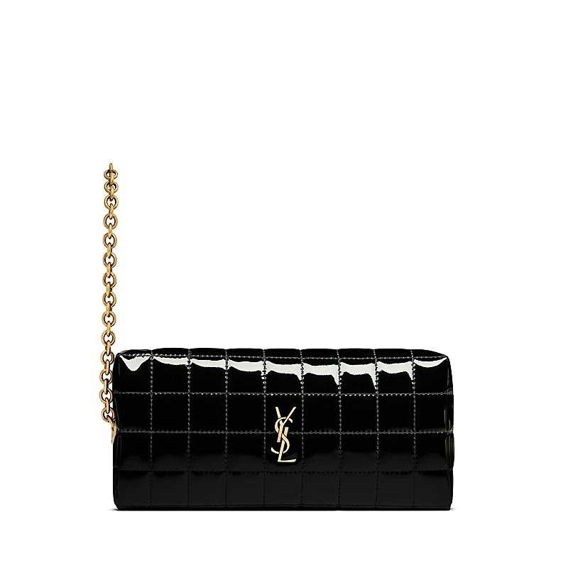 Saint Laurent Cassandre Matelasse Carre Pouch on Chain