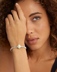 18K Yellow Gold & Sterling Silver Luna Cultured Freshwater Pearl & Diamond Caviar Bead Bracelet