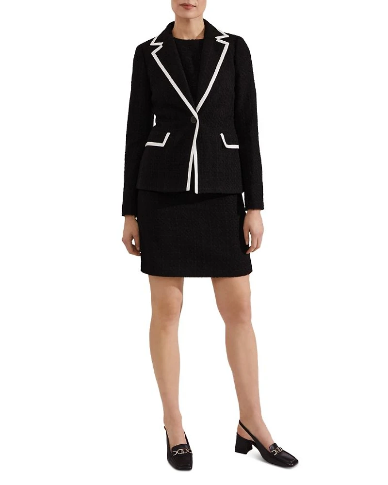Cici Tipped Tweed Jacket