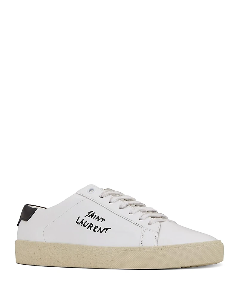 Saint Laurent Women's Court Classic Sl/06 Embroidered Sneakers