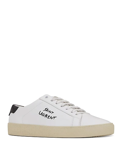 Saint Laurent Women's Court Classic Sl/06 Embroidered Sneakers