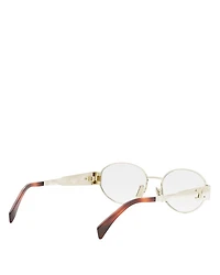 Metal Triomphe Oval Eyeglasses, 53mm