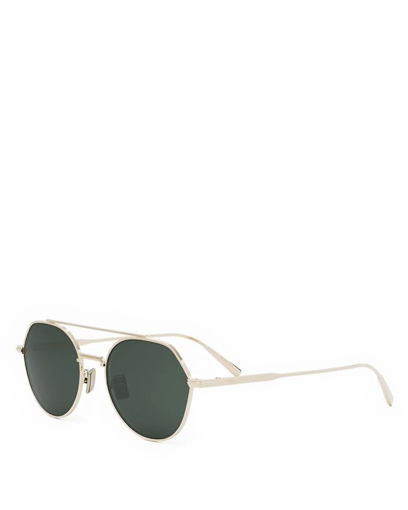 DiorBlackSuit R6U Mirrored Geometric Sunglasses, 54mm