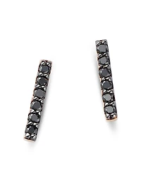 Bloomingdale's Fine Collection Black Diamond Bar Stud Earrings