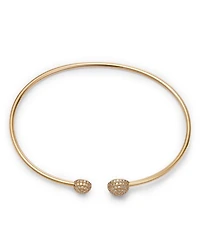 Diamond Pavé Cuff Bangle Bracelet in 14K Yellow Gold, 0.30 tcw