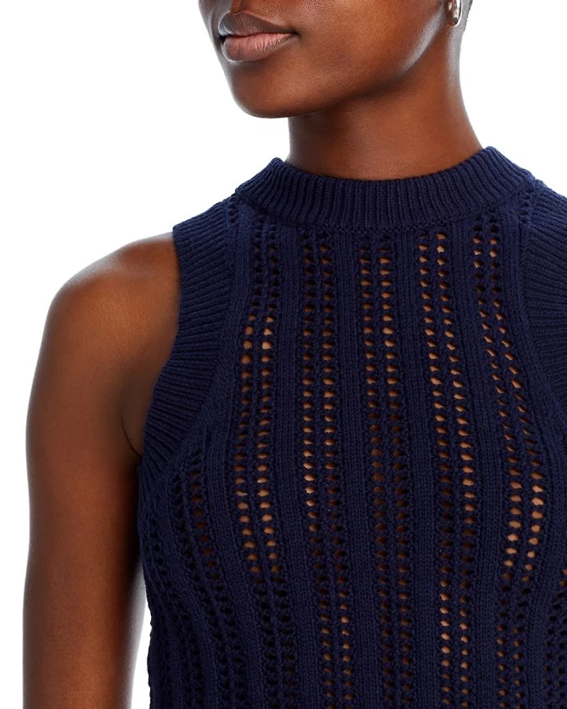 Jade Open Knit Sleeveless Top