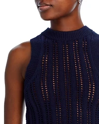 Jade Open Knit Sleeveless Top