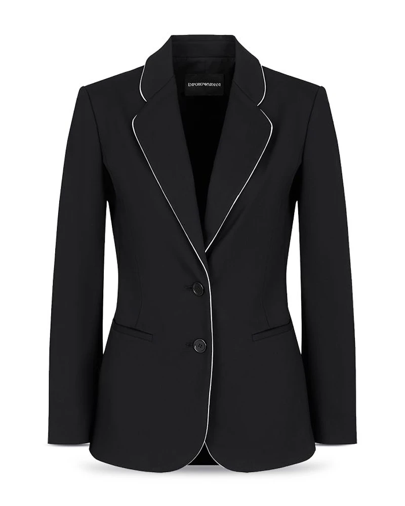 Contrast Piping Blazer
