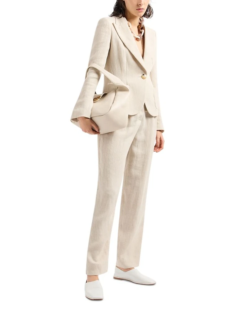 Textured Linen Blend Blazer