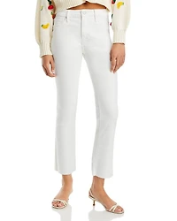 Cropped Flare Leg Jeans White - Exclusive