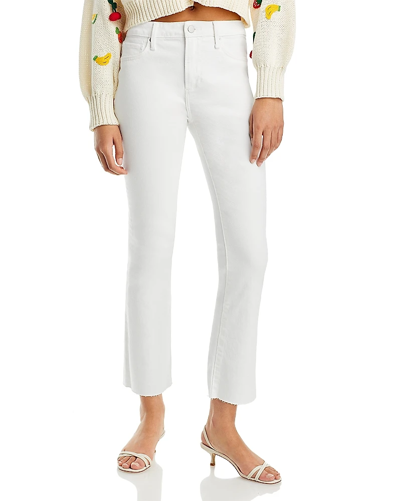 Aqua Cropped Flare Leg Jeans