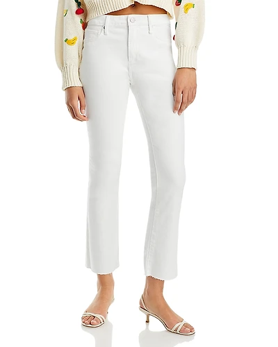 Aqua Cropped Flare Leg Jeans