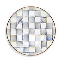 MacKenzie-Childs Sterling Check Enamel Salad/Dessert Plate