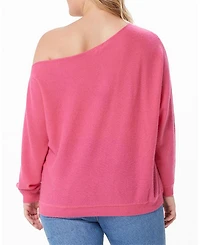 Plus Cashmere Off the Shoulder Sweater