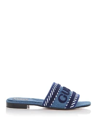 Women's Logo Denim Slide Sandals