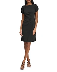 Ruched Sleeve Sheath Dress