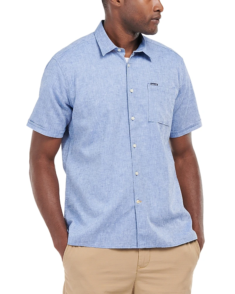 Barbour Nelson Tailored Fit Short Sleeve Button Down Shirt