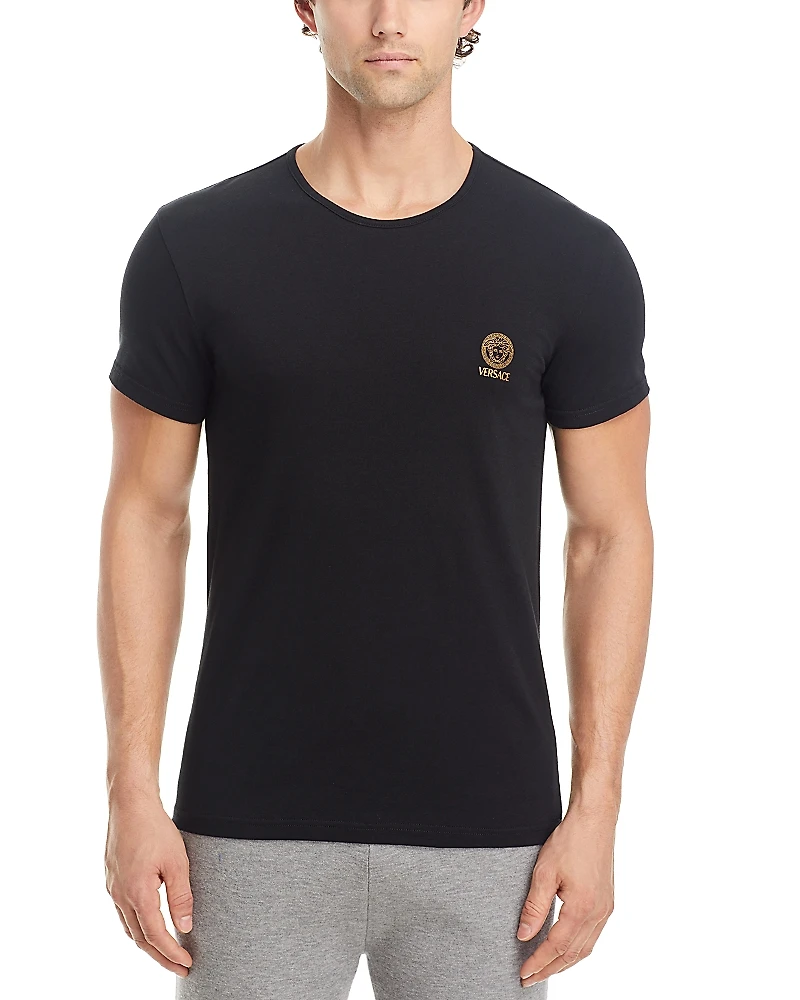 Versace Men's Cotton Blend Tees, Pack of 2