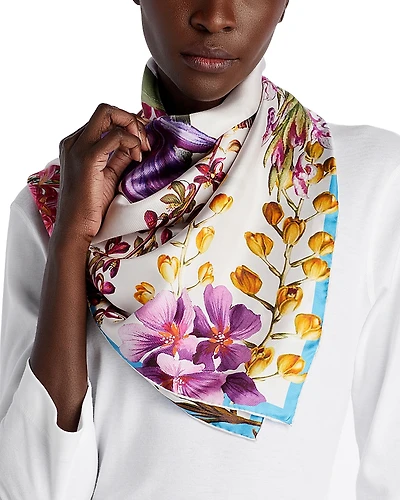 Echo Botanica Silk Square Scarf