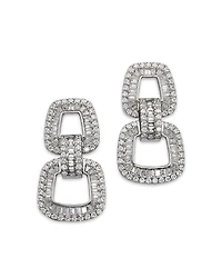 Bloomingdale's Fine Collection Diamond Round & Baguette Geometric Drop Earrings