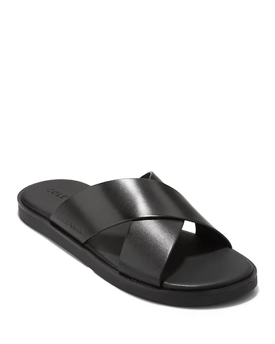 Men's Nantucket Cross Strap Slip On Slide Sandals