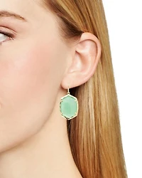 Daphne Large Hexagon Stone Drop Earrings