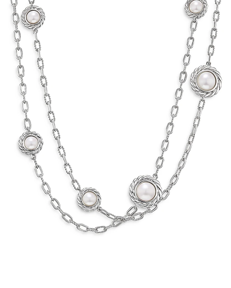 David Yurman Pearl Classics Station Chain Necklace