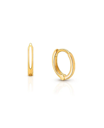 Tiny Blessings Girls' 14K Gold Classic Tiny 9mm Huggie Hoop Earrings - Baby, Little Kid, Big Kid