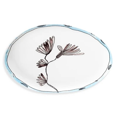 Marni Camelia Aubergine Oval Platter