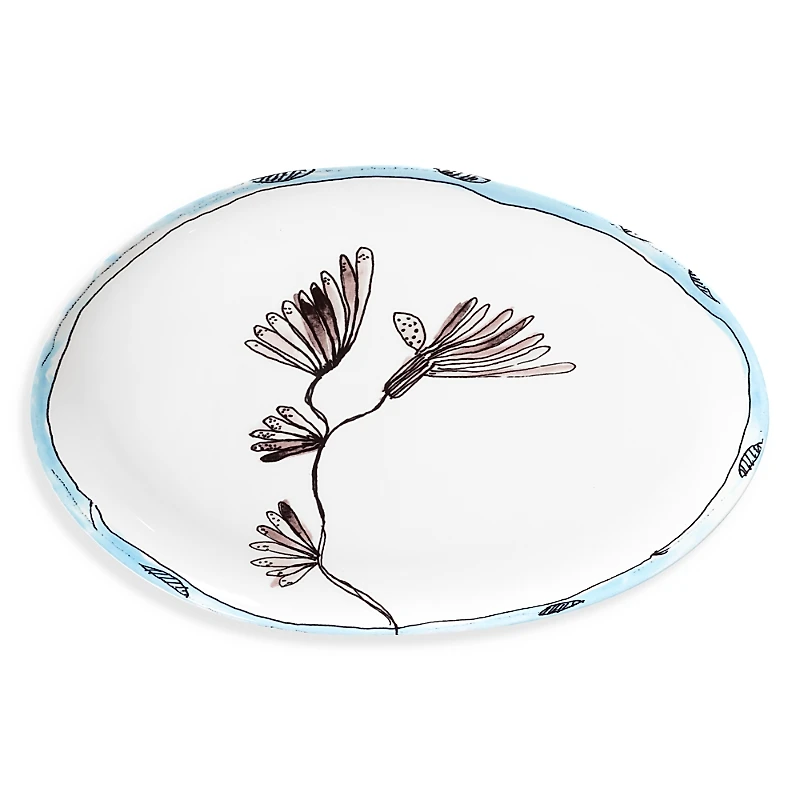 Serax Marni Camelia Aubergine Oval Platter