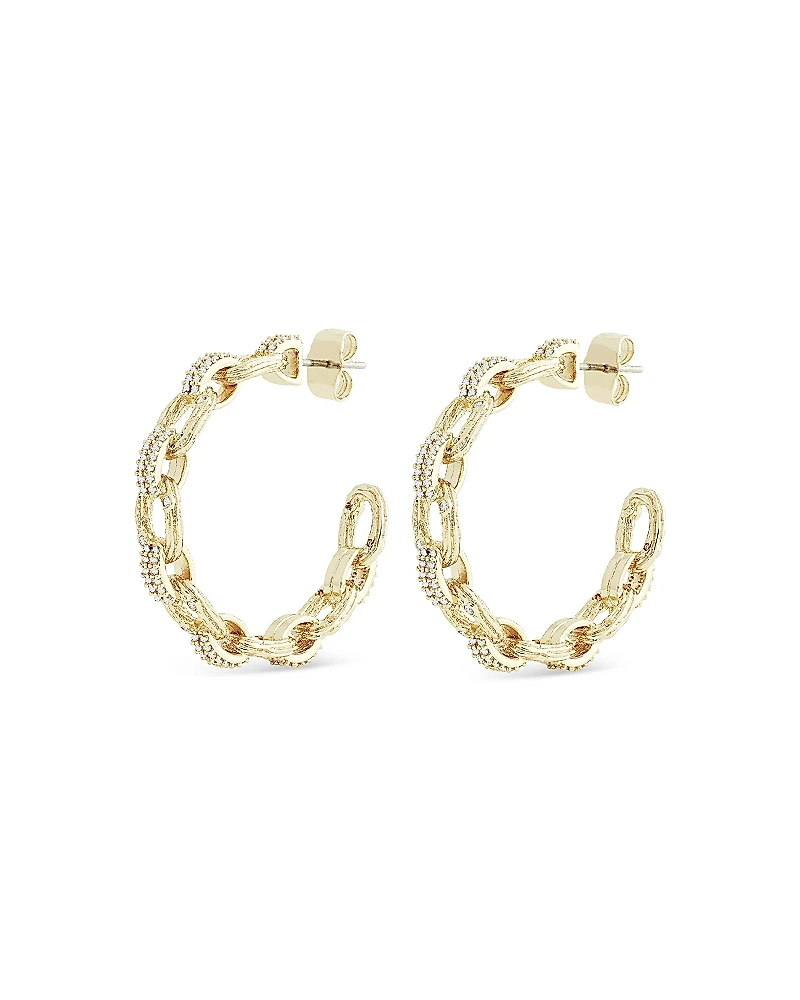 Anabel Aram Enchanted Forest Chain Hoop Earrings