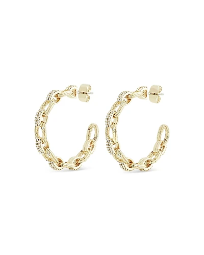 Anabel Aram Enchanted Forest Chain Hoop Earrings