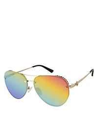 Kurt Geiger London Aviator Sunglasses, 60mm