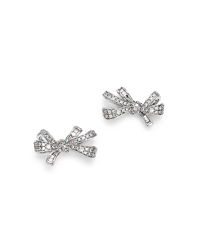 Bloomingdale's Fine Collection Diamond Bow Stud Earrings