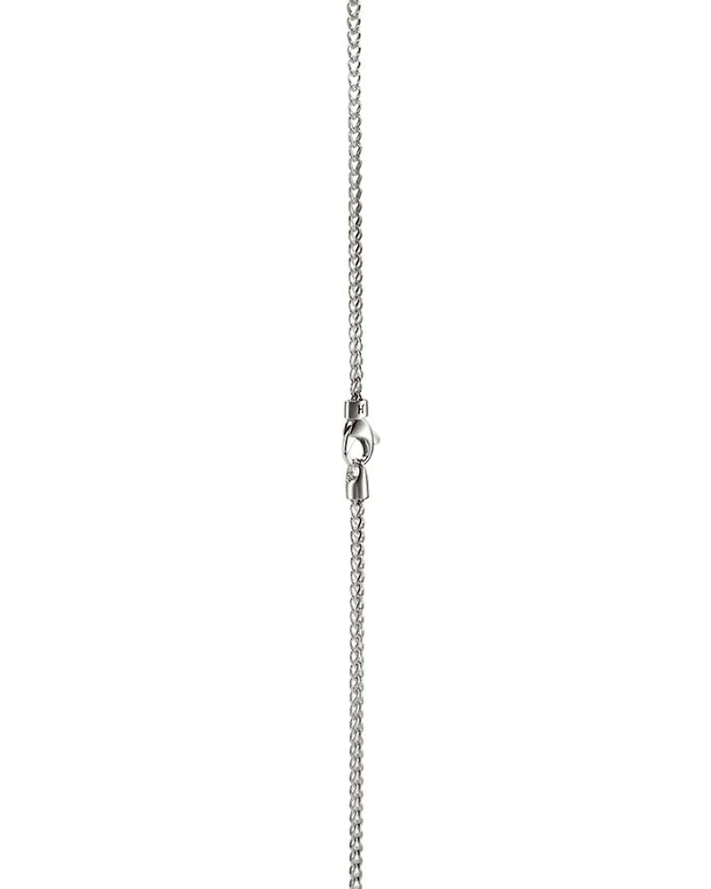 Men's Sterling Silver Onyx Pendant Necklace, 22"