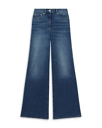 Petite Ameria Wide Leg Jeans Mid Blue