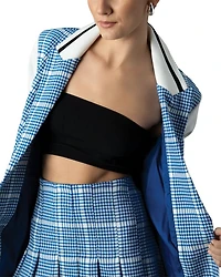 Blue Revival Varsity Mixed Media Blazer
